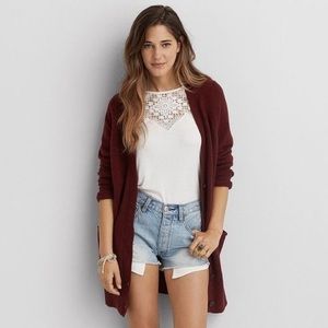 🔥LASTDAY🔥American Eagle burgundy cardigan